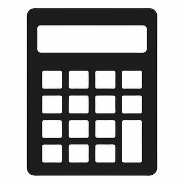 recommend clip art: Black Silhouette Calculator Icon Vector Design