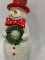 Cheerful Snowman with Festive Decor