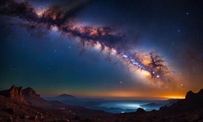 Fototapeta premium 우주오로라 멋진우주배경