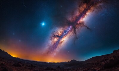 Fototapeta premium 우주오로라 멋진우주배경