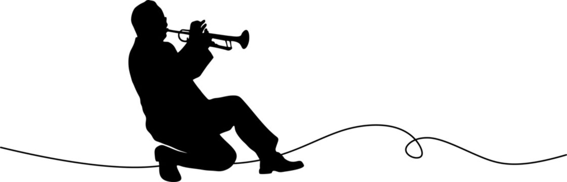 recommend clip art: silhouette of a man playing the trumpet