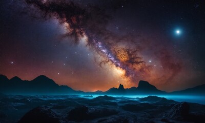 Fototapeta premium 우주오로라 멋진우주배경