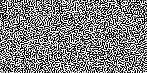 Abstract truing organic wallpaper Turing reaction diffusion monochrome seamless pattern .Monochrome Turing reaction background .Natural seamless line pattern. Linear design with biological shapes	
