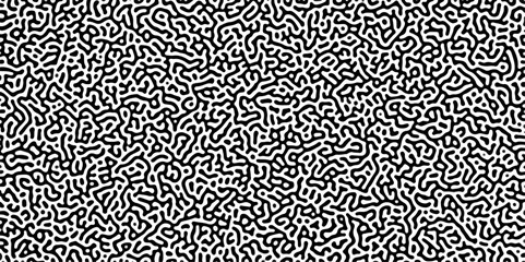 Abstract truing organic wallpaper Turing reaction diffusion monochrome seamless pattern .Monochrome Turing reaction background .Natural seamless line pattern. Linear design with biological shapes	
