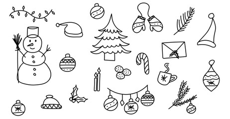 Christmas design elements, vector set
