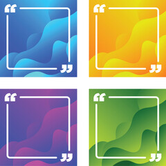 Set Vector quote template trendy style stock illustration