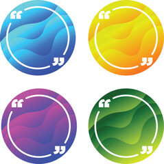 Set Vector quote template trendy style stock illustration