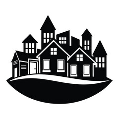 house silhouette vector