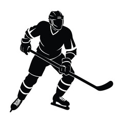 Obraz premium hockey player silhouette