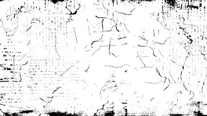 Destroyed grunge scratches plaster on aged painted brushed surface vector.  Cracked wall texture grunge background.