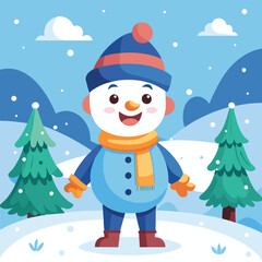 happy winter background hello winter season cart.