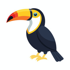 Naklejka premium toucan isolated on white background