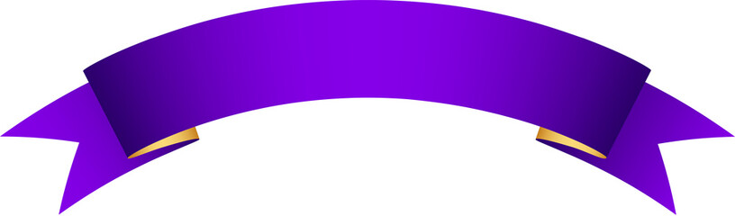 Purple and Gold Ribbon Banner
