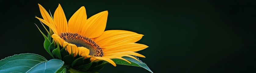 A detailed view of a sunflower leaf, absorbing sunlight and releasing water vapor as part of the transpiration process
