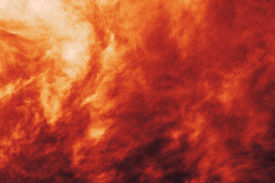 The red sky background looked like smoke and fire. bomb Violent. for wallpaper, backdrop and design.
