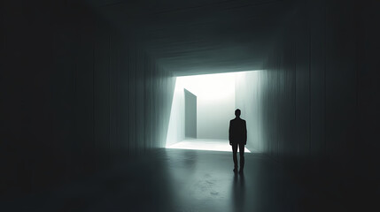 A black space with subtle variations in tone, minimalistic and deep. Void. Illustration