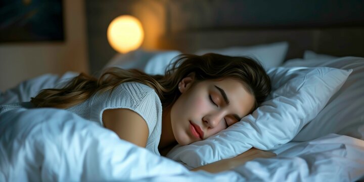 femme qui dort dans un lit