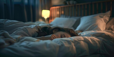 femme qui dort dans un lit