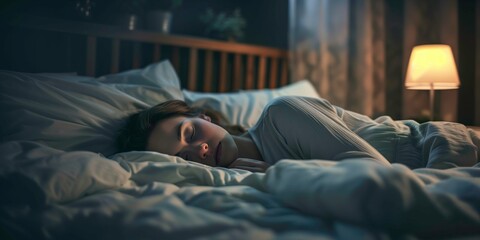 femme qui dort dans un lit