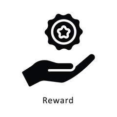 Reward Vector Glyph Icon. Eps 10 File