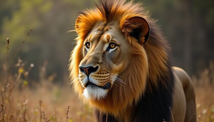 portrait of a lion