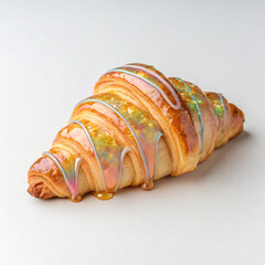 croissant on white