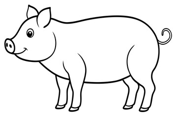 Fototapeta premium illustration of a pig