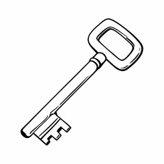 key isolated on white background