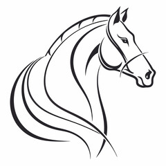 horse head illustration