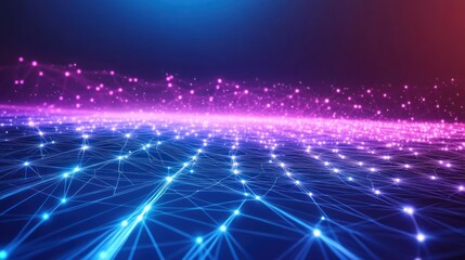 Obraz premium Abstract glowing network connection.