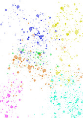 colorful paint splashes