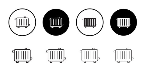 Car radiator Icon Line Art Logo set