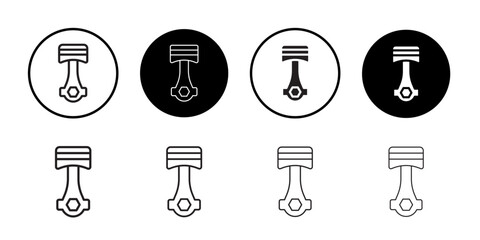 Car Piston Icon Line Art Logo set