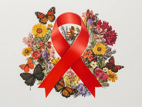 Lazo rojo en solidaridad por el VIH