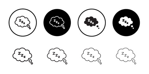 Zzz icon Line Art Logo set