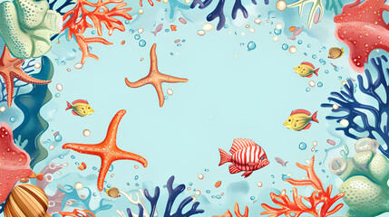 background with marine life theme