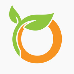 Initial Letter O Leaf Logo Concept For Eco Green Leaf Logo Vector Sign