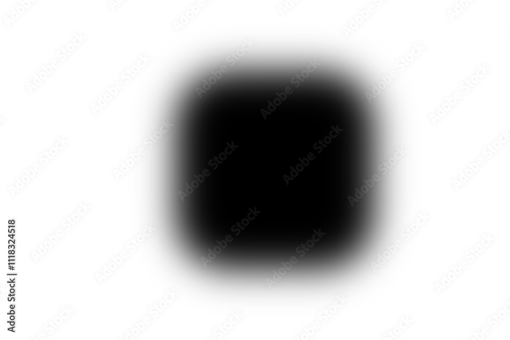 Poster Shadow square, realistic round shadow effect isolated on transparent background. Gradient shadow with glowing square. Black paper shades, dividers graphic design elements, 3d PNG illustration shadow 