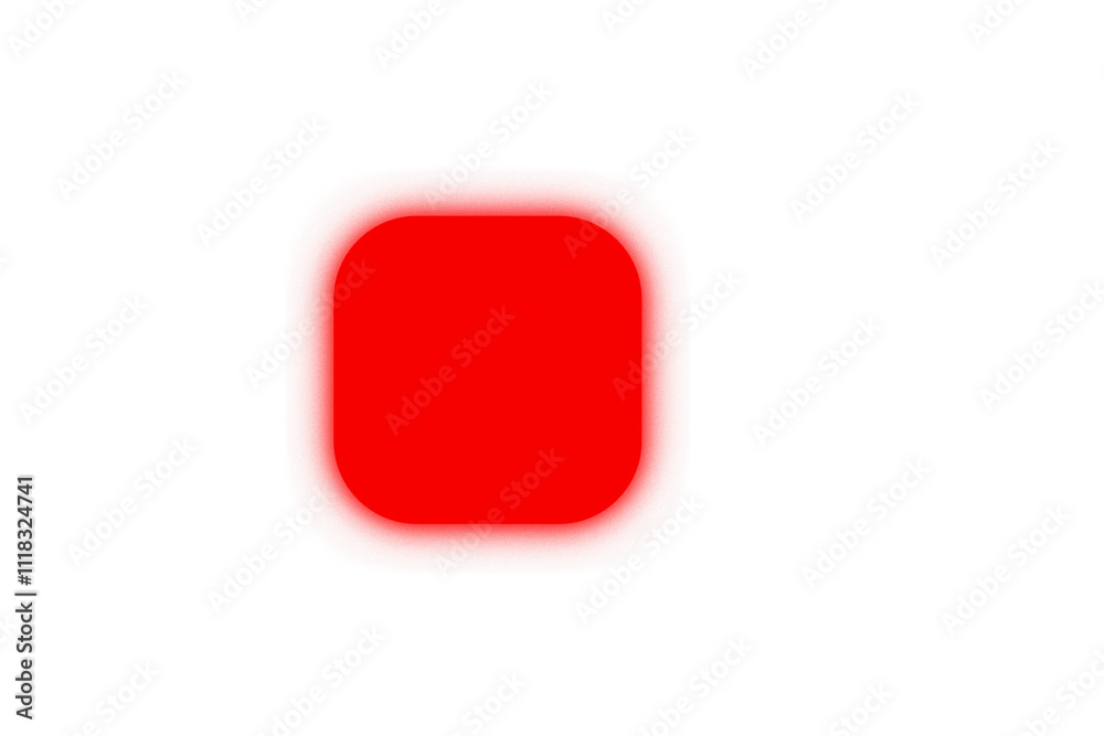 Poster glowing square button