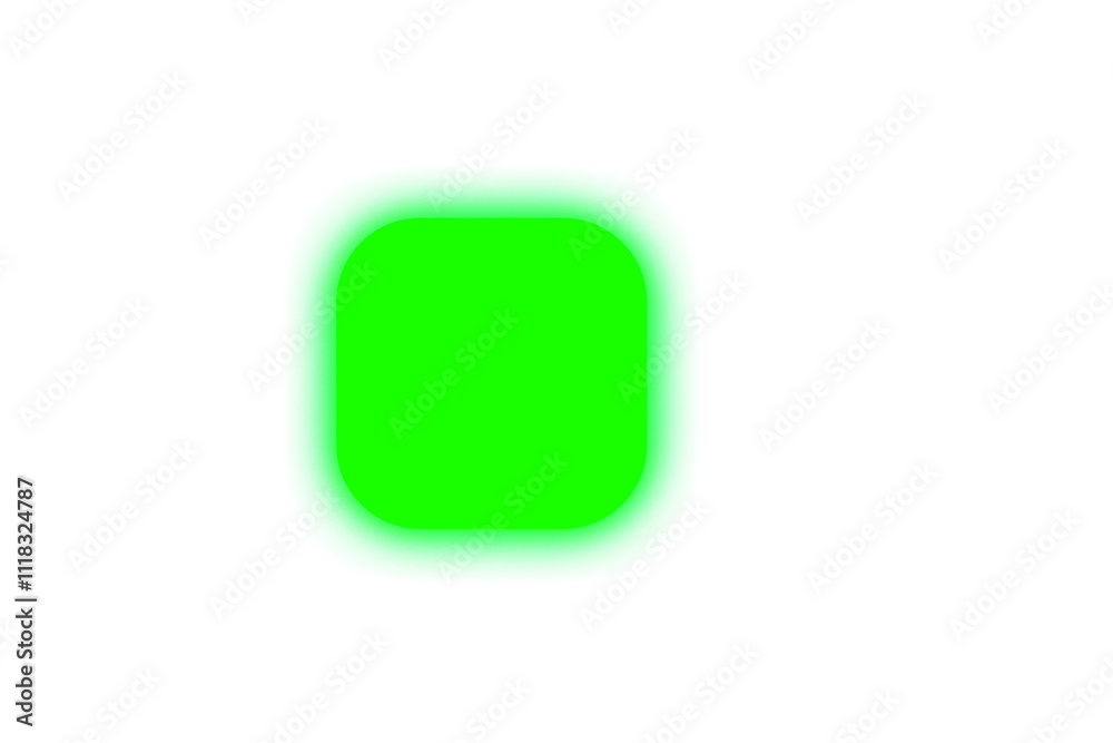Poster glowing square button