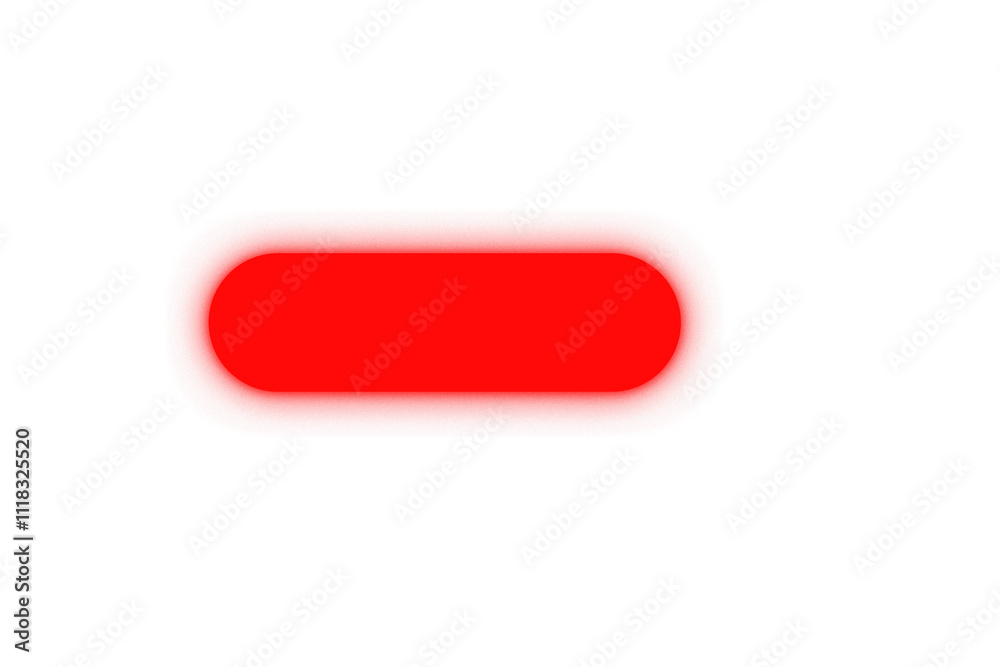 Poster Rounded glowing rectangle button