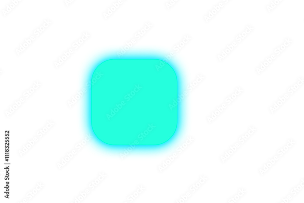Poster glowing square button