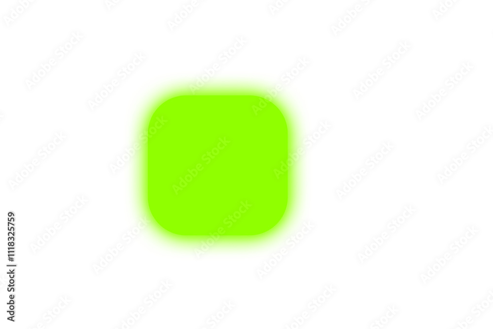 Poster glowing square button