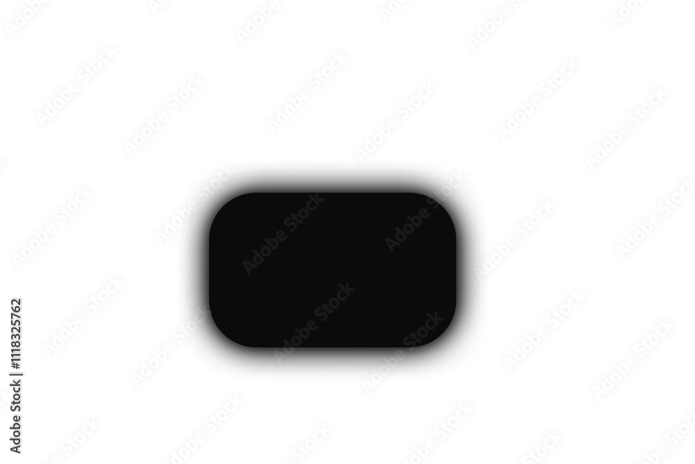 Poster black rounded button shadow