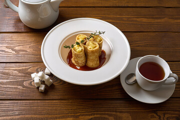 Tea Time with Sweet Pancakes