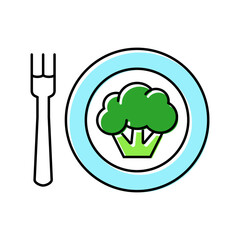 plant based nutrition vegan food color icon vector. plant based nutrition vegan food sign. isolated symbol illustration