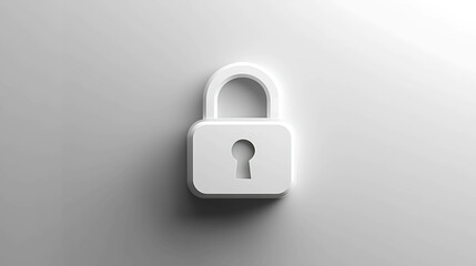 Fototapeta premium lock on grey background