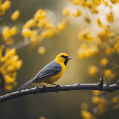 Obraz premium Yellow Bird Closeup