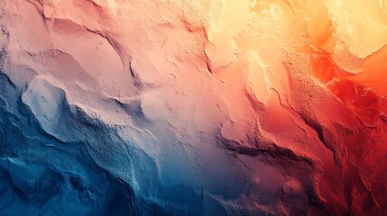 Naklejka premium Textured Abstract Background Featuring a Rough Surface with Vivid Colors in Shades of Blue, Orange, and Pink for Creative Design and Art Projects