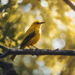 Obraz premium Yellow Bird Closeup